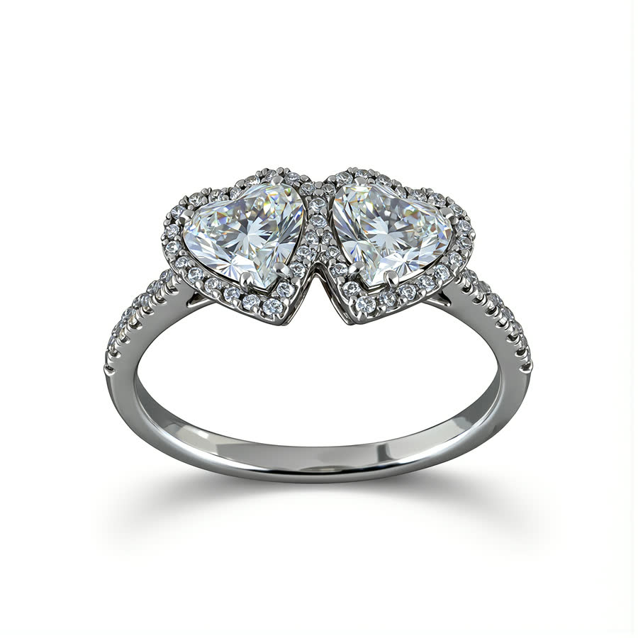 14K White Gold Lab diamond Ring · R-0039