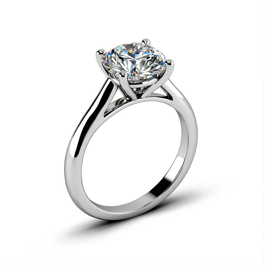 14K White Gold Lab diamond Ring · R-0092