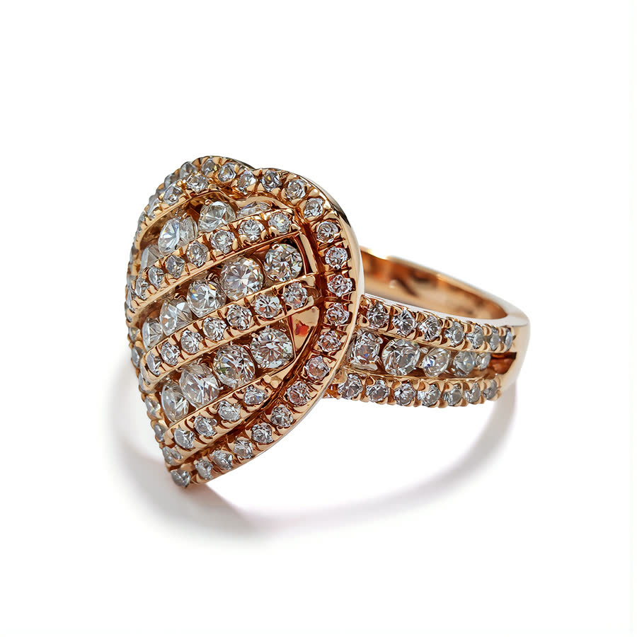 14K Rose Gold Lab diamond Ring · R-0098