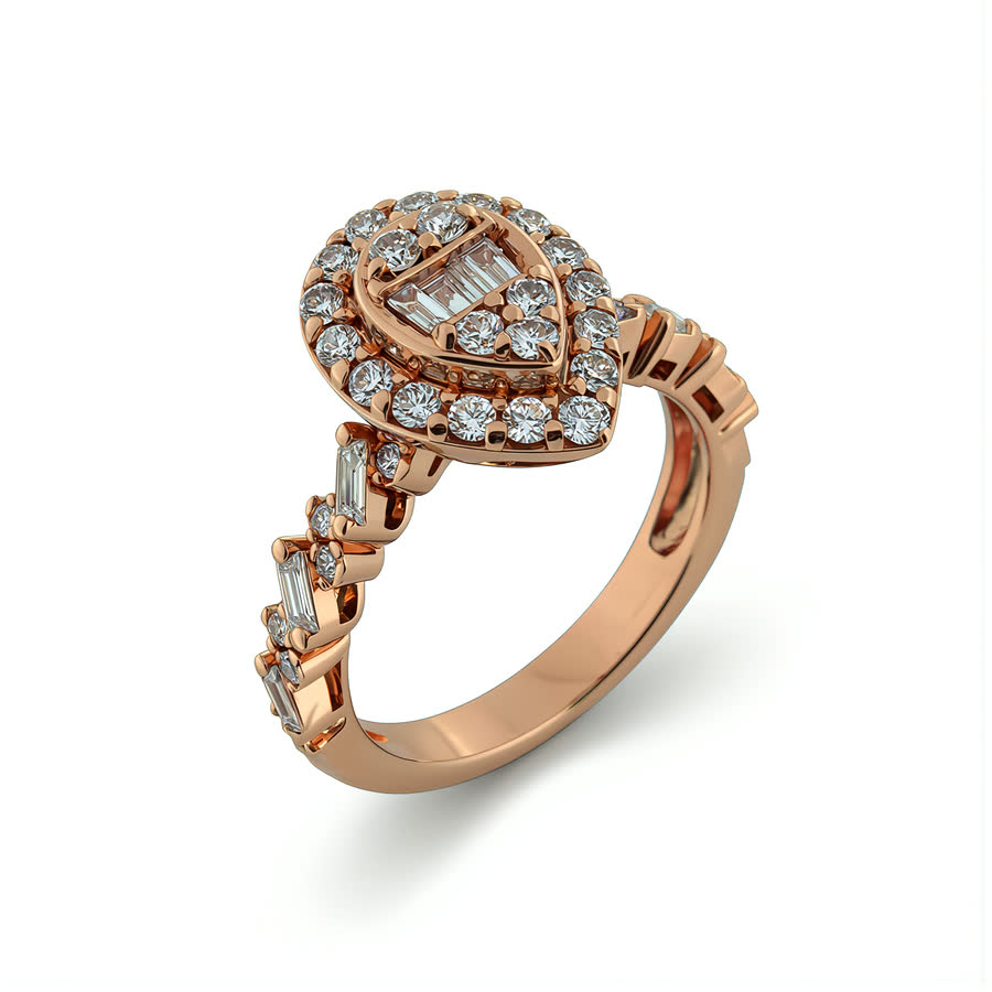 14K Rose Gold Lab diamond Ring · R-0099