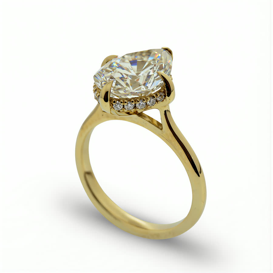 14K Yellow Gold Lab diamond Ring · R-0124