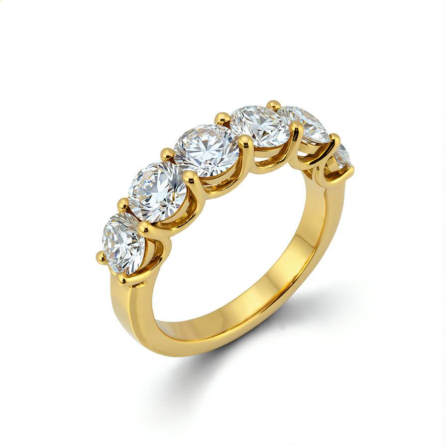 14K Yellow Gold Lab diamond Ring · R-0132