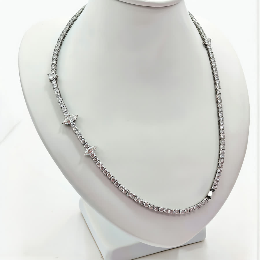 Silver-tone Close Link Necklace