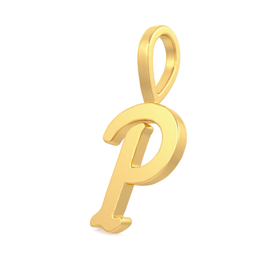 Cursive Gold Initial A