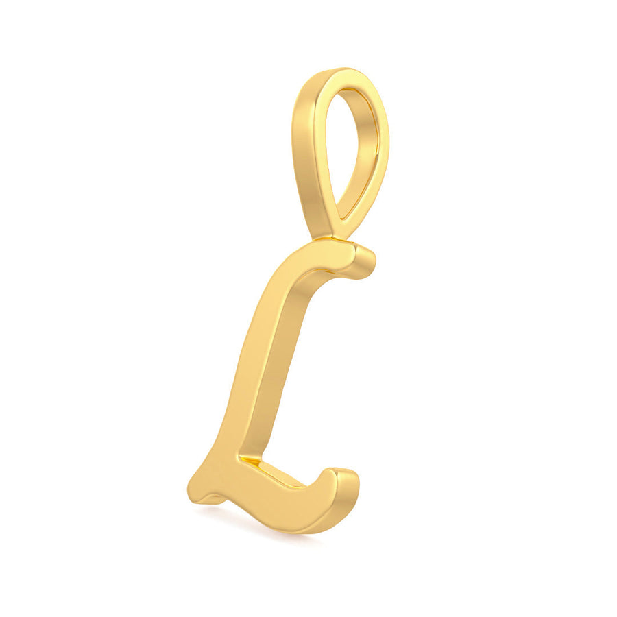 Cursive Gold Initial A