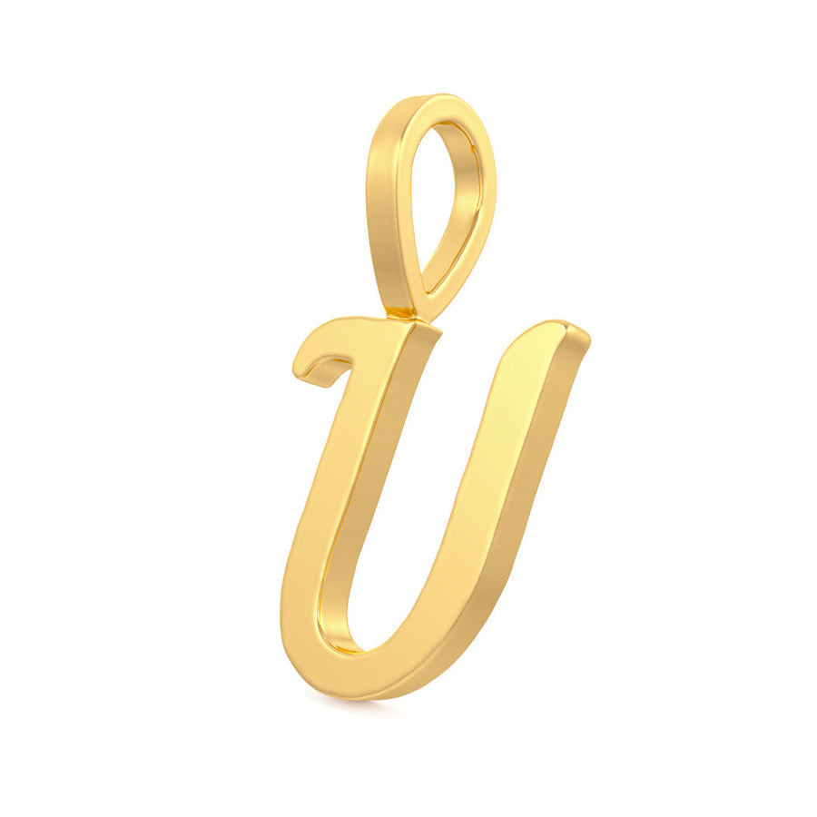 Cursive Gold Initial A