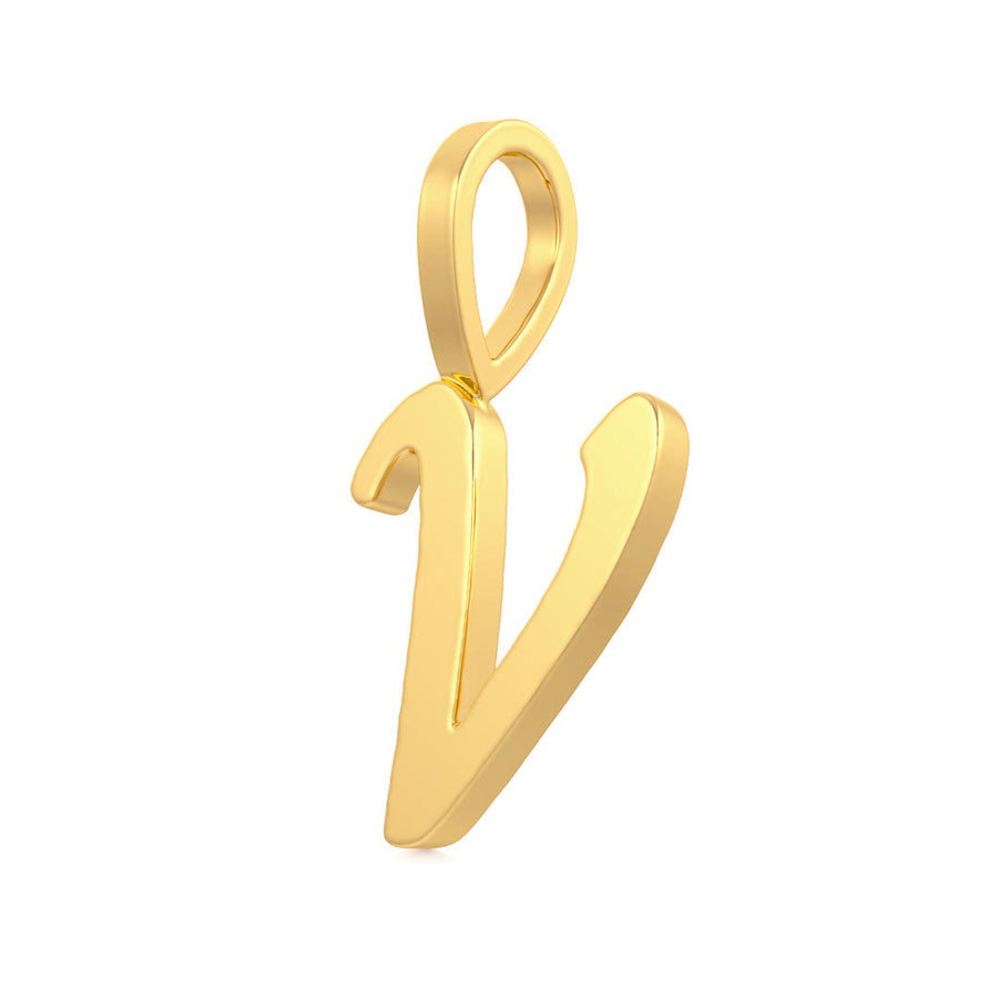 Cursive Gold Initial A