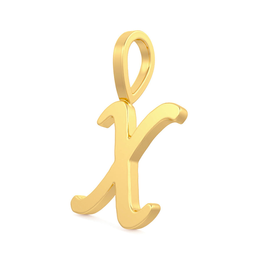 Cursive Gold Initial A