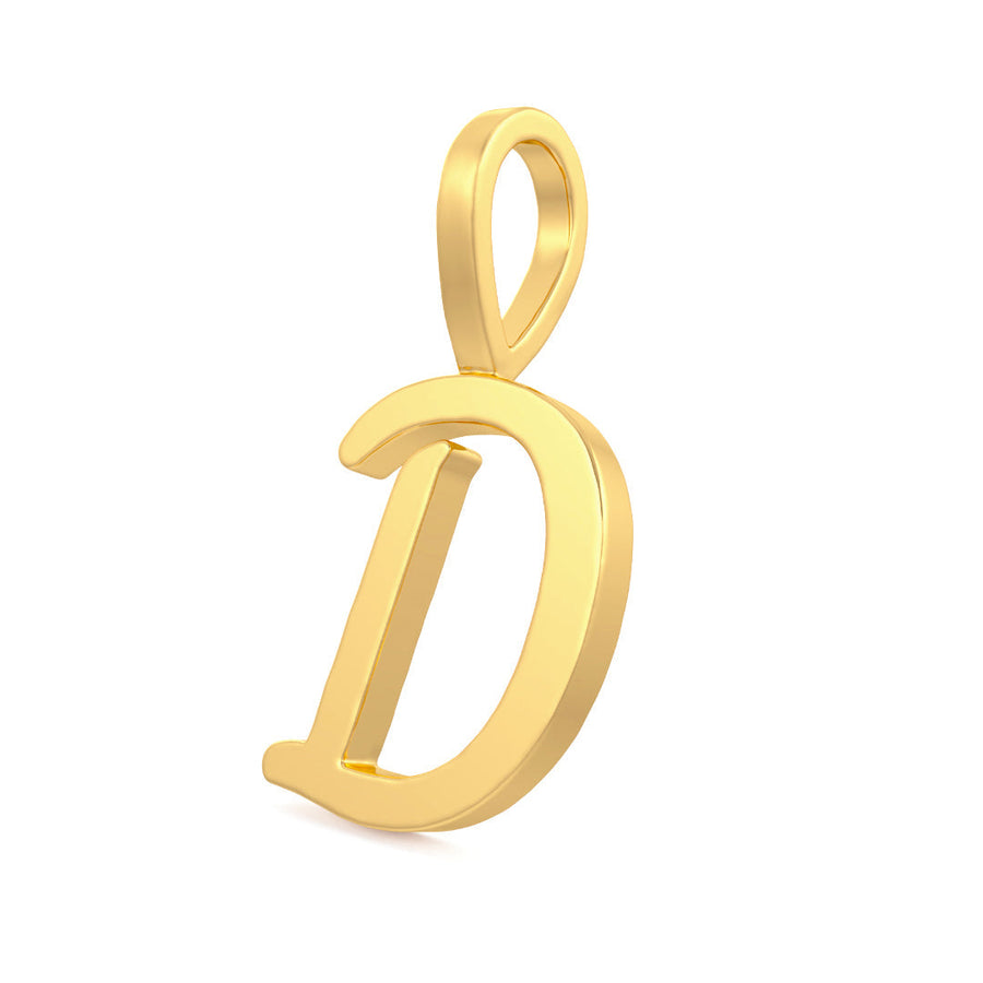 Cursive Gold Initial A