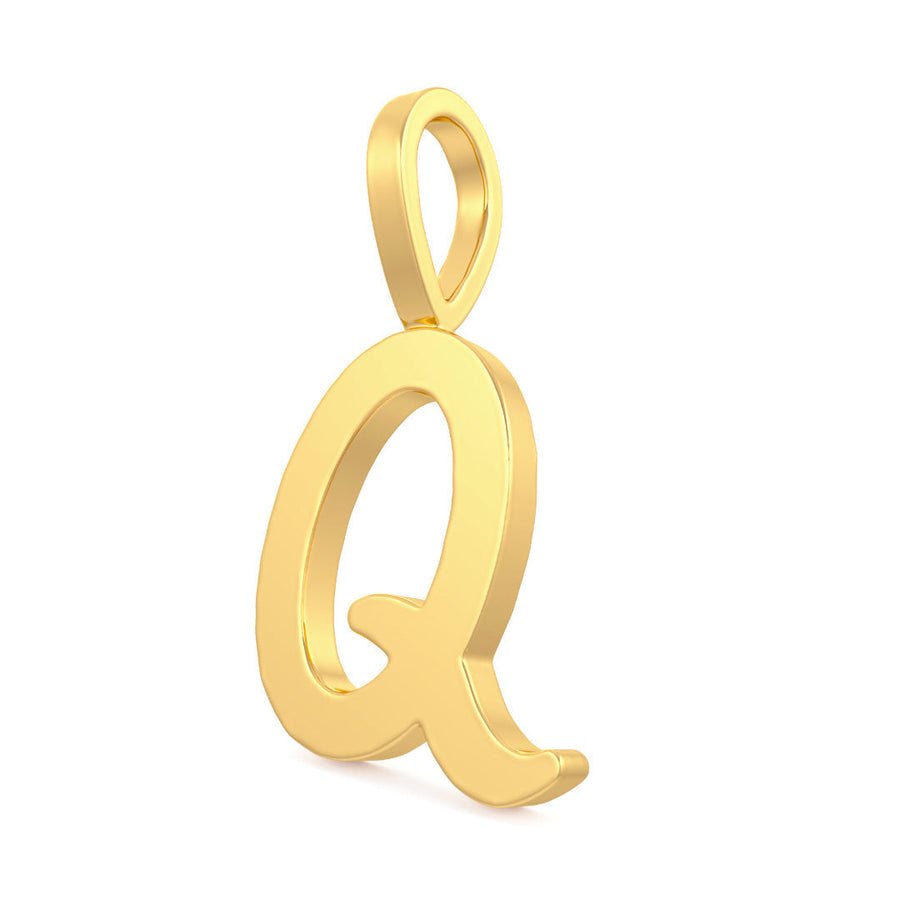 Cursive Gold Initial A