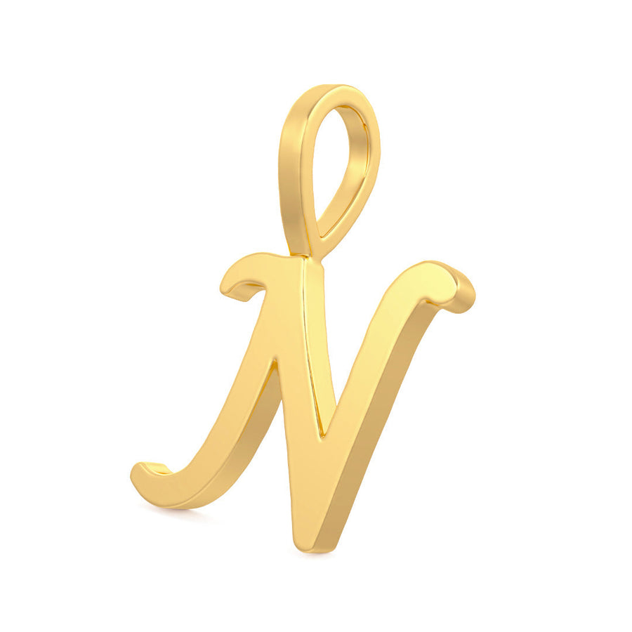 Cursive Gold Initial A