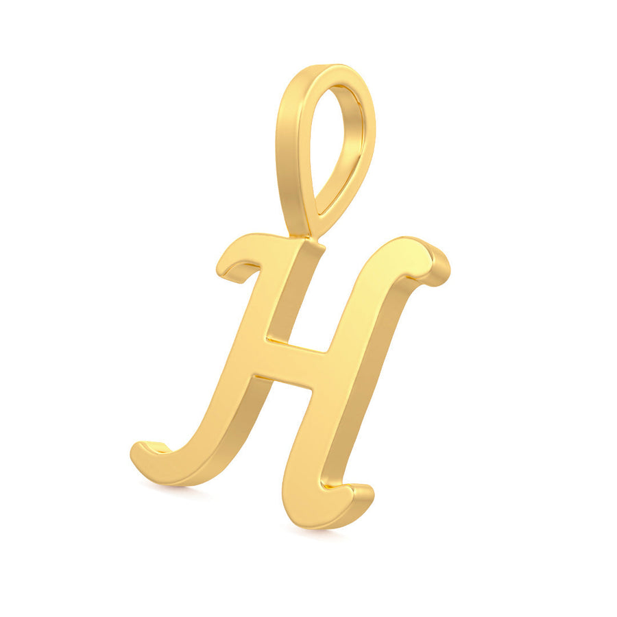 Cursive Gold Initial A