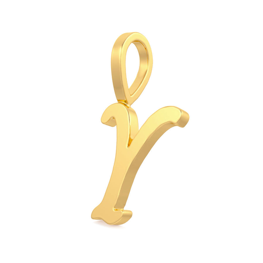 Cursive Gold Initial A