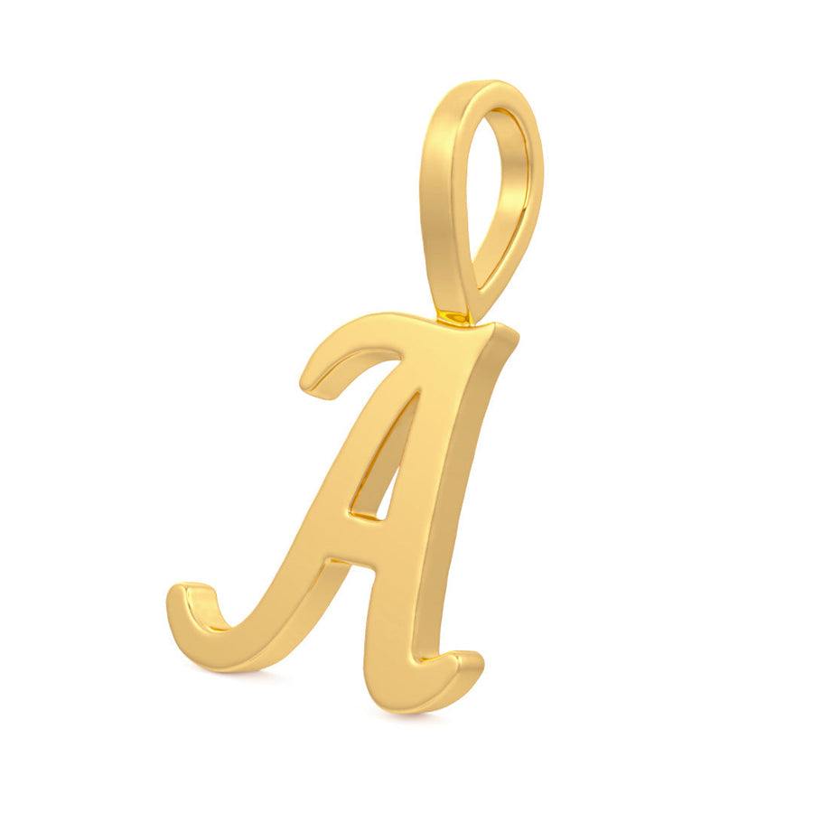 Cursive Gold Initial A