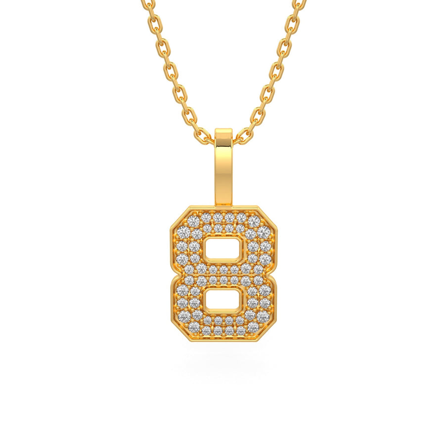 Diamond Number Pendants