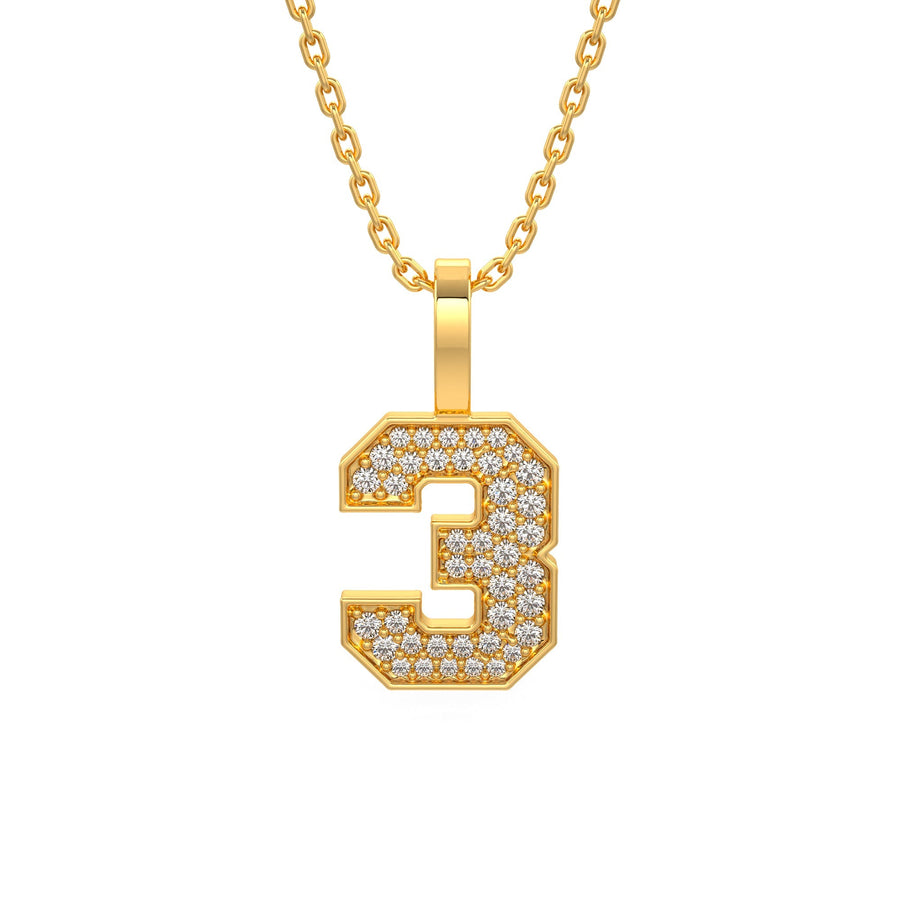 Diamond Number Pendants