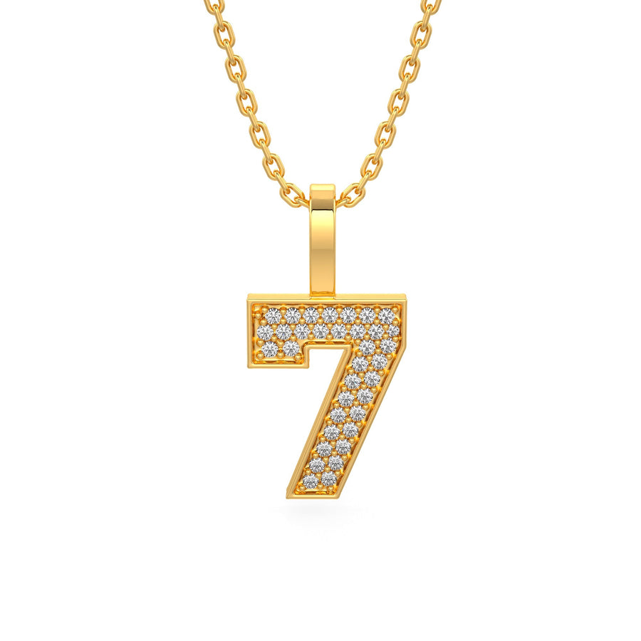 Diamond Number Pendants