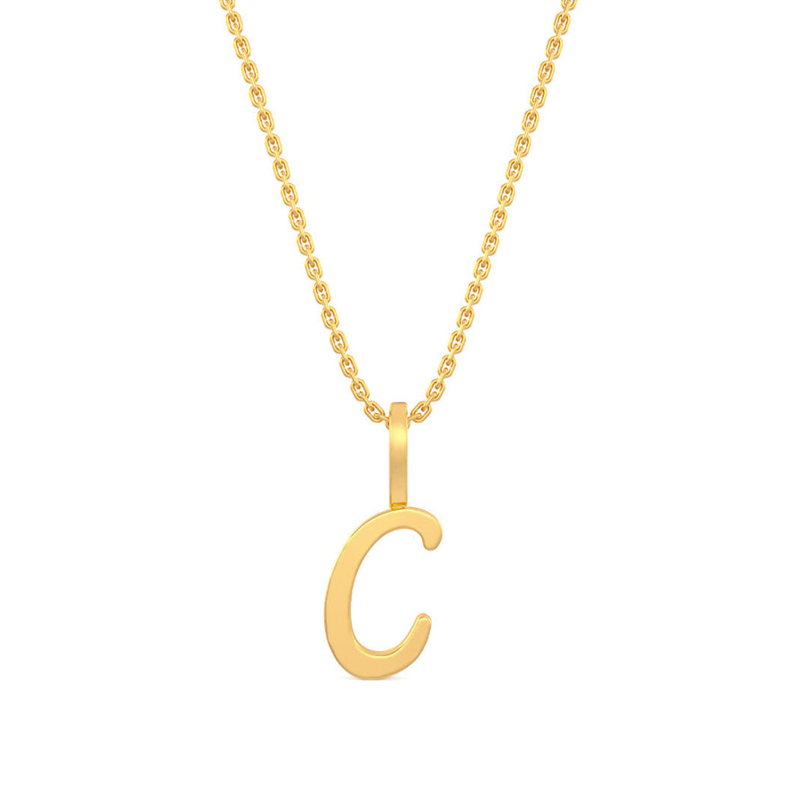 Cursive Gold Initial A