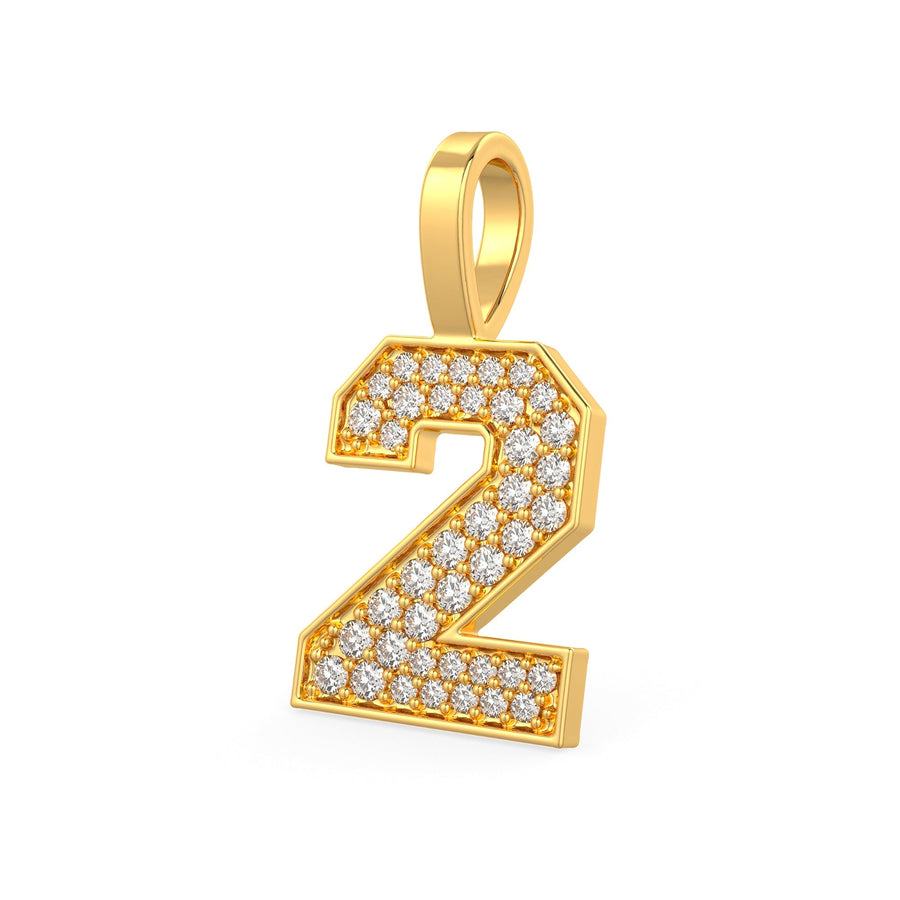 Diamond Number Pendants