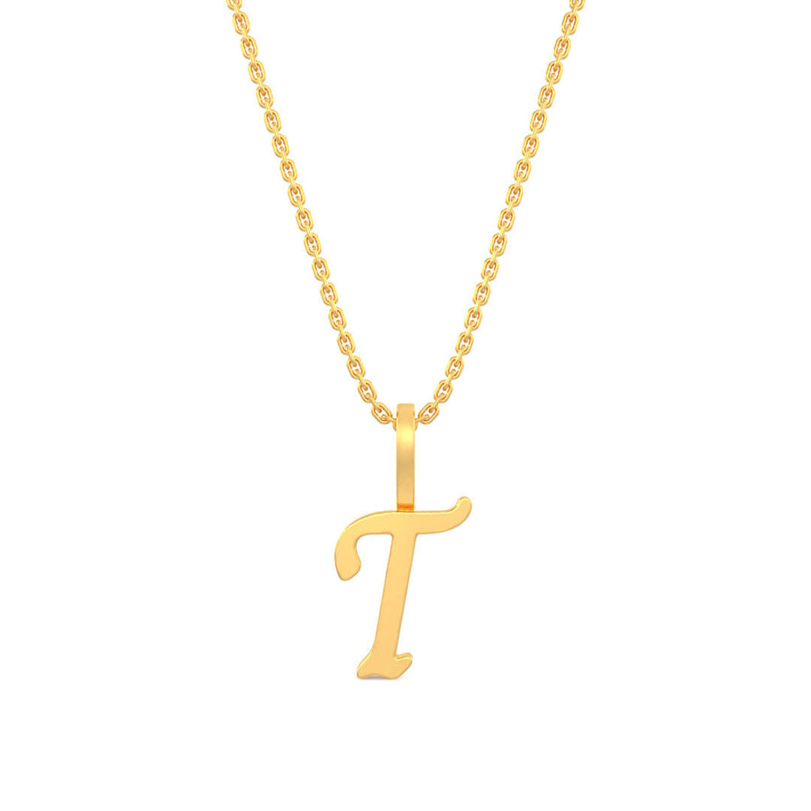 Cursive Gold Initial A