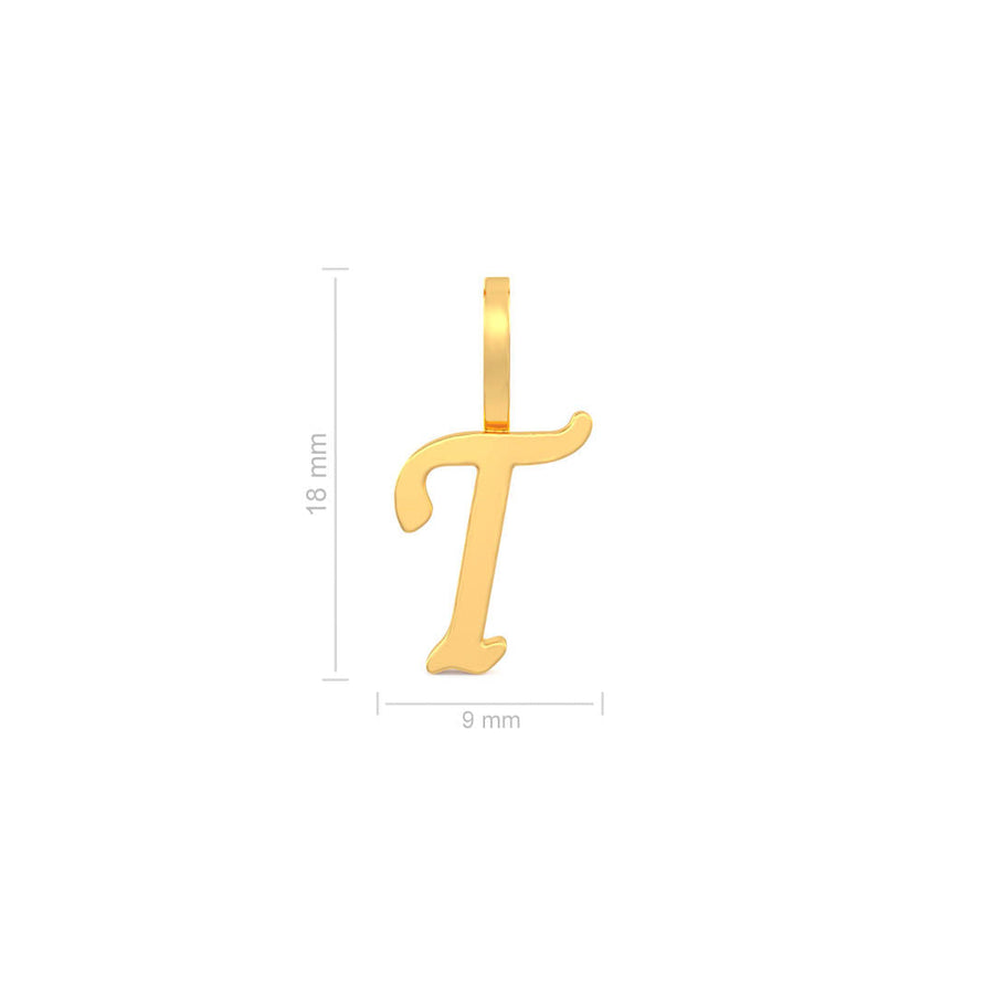 Cursive Gold Initial A