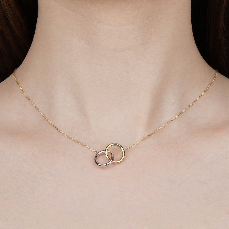 14kt yellow gold interlocking circle necklace | Freedman Jewelers -  Freedman Jewelers