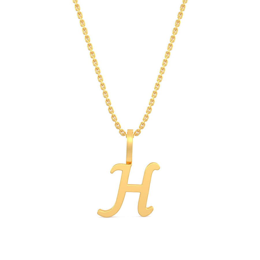 Cursive Gold Initial A