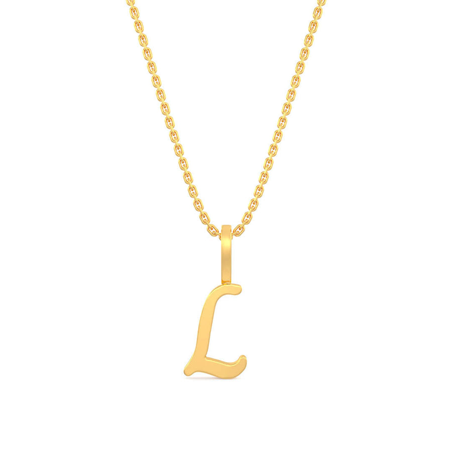 Cursive Gold Initial A