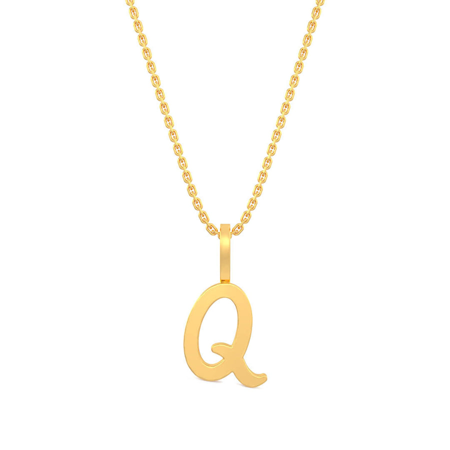 Cursive Gold Initial A