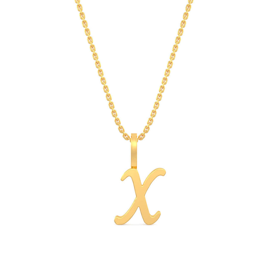 Cursive Gold Initial A