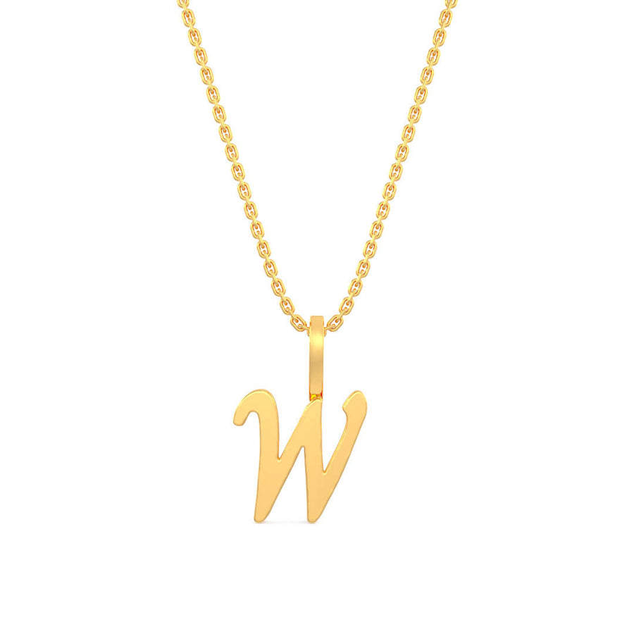 Cursive Gold Initial A