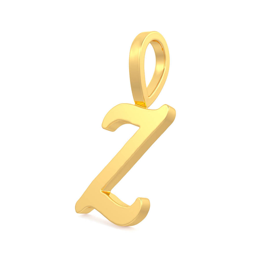 Cursive Gold Initial A