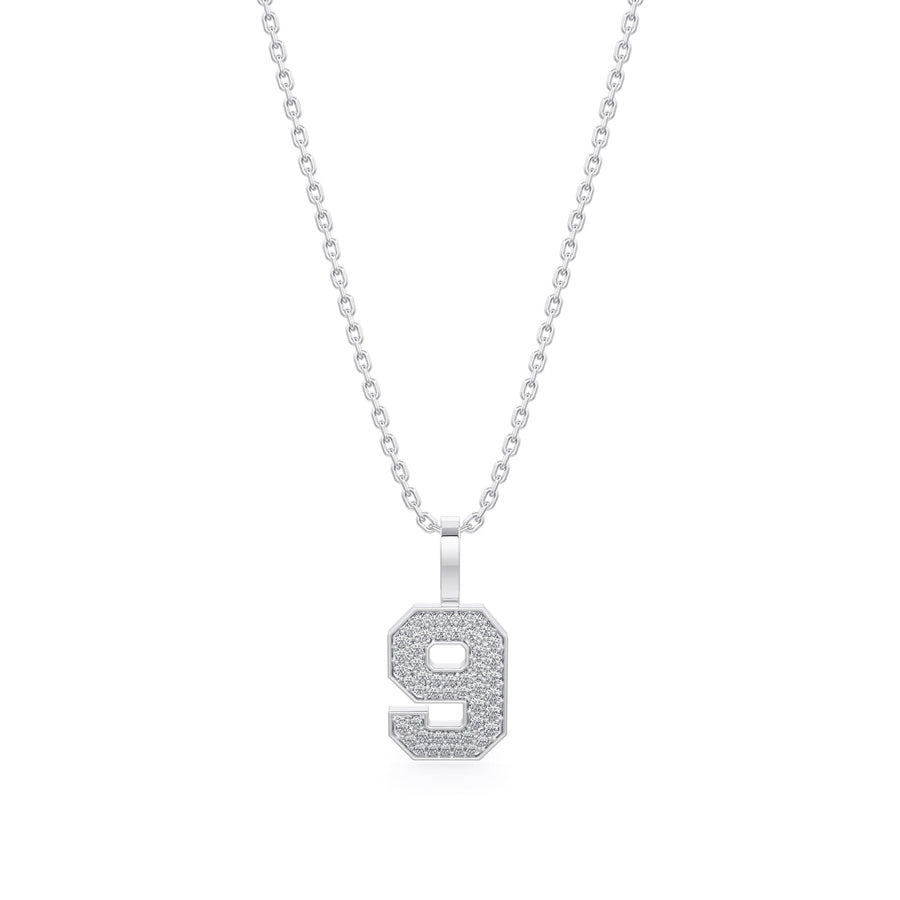 Diamond Number Pendants