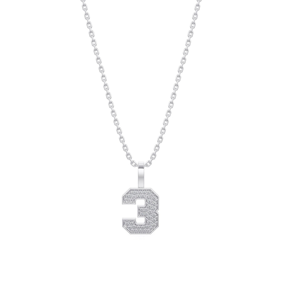 Diamond Number Pendants