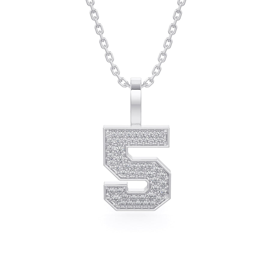 Diamond Number Pendants