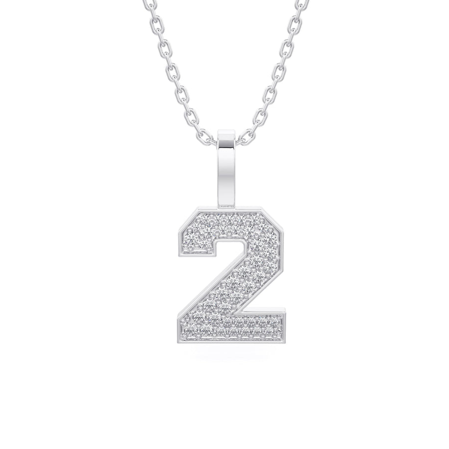 Diamond Number Pendants