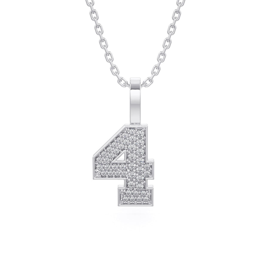 Diamond Number Pendants