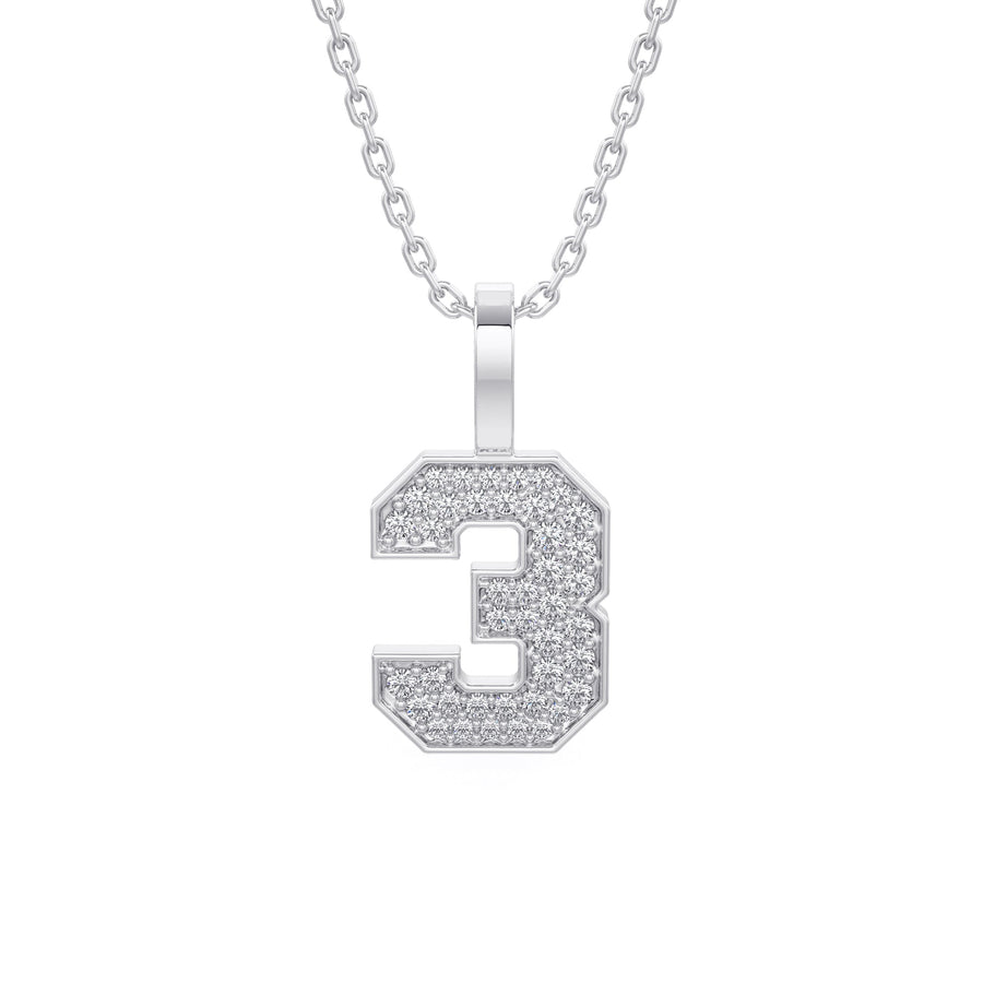 Diamond Number Pendants