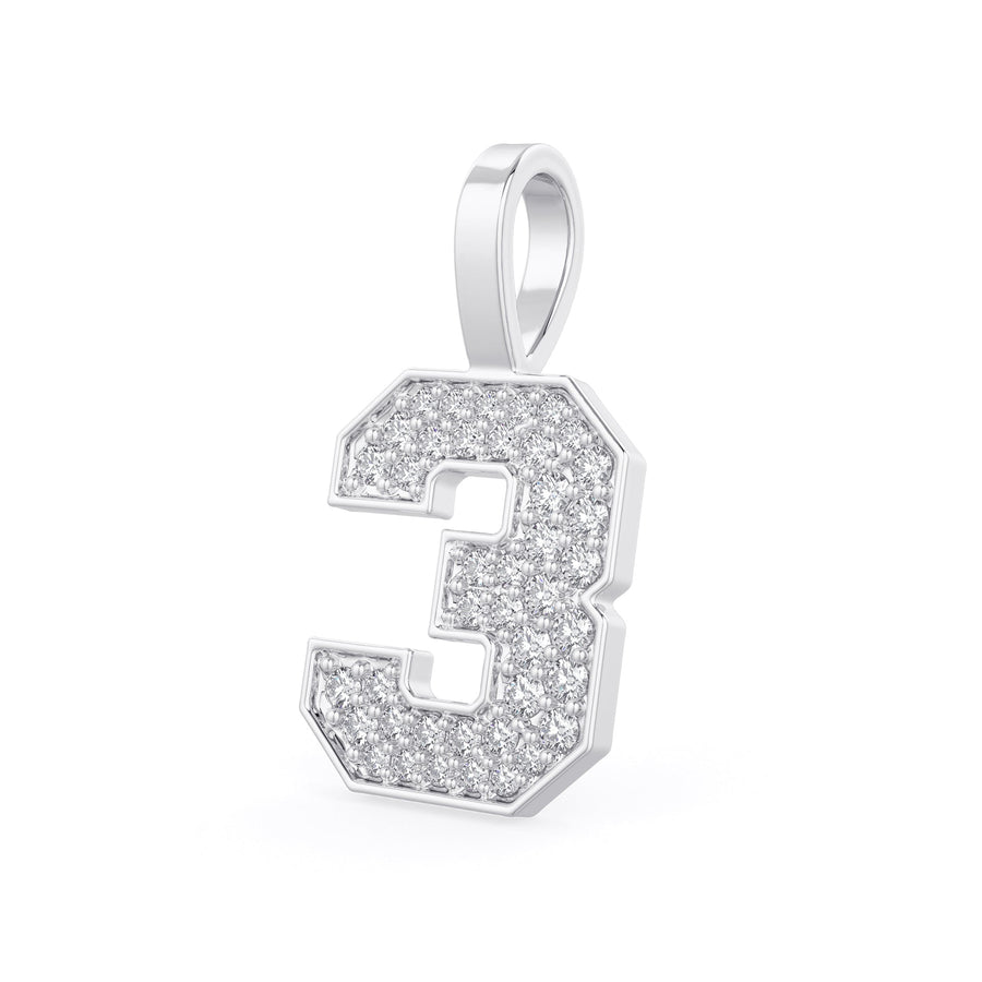 Diamond Number Pendants