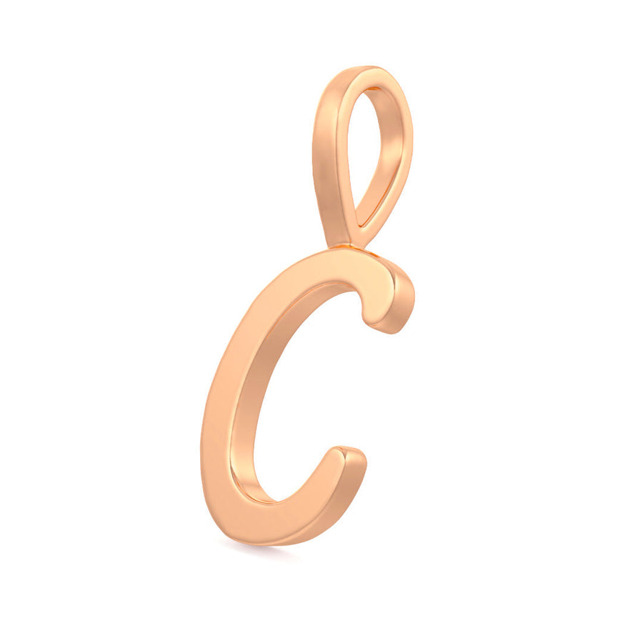 Cursive Gold Initial A