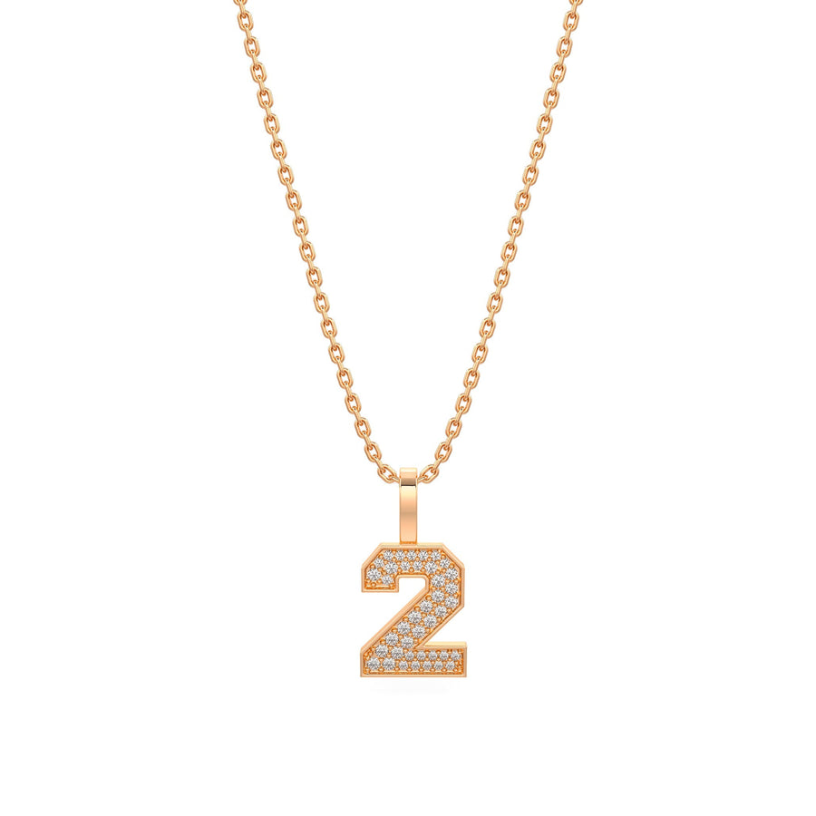 Diamond Number Pendants