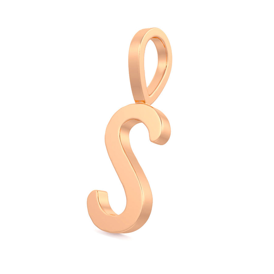 Cursive Gold Initial A