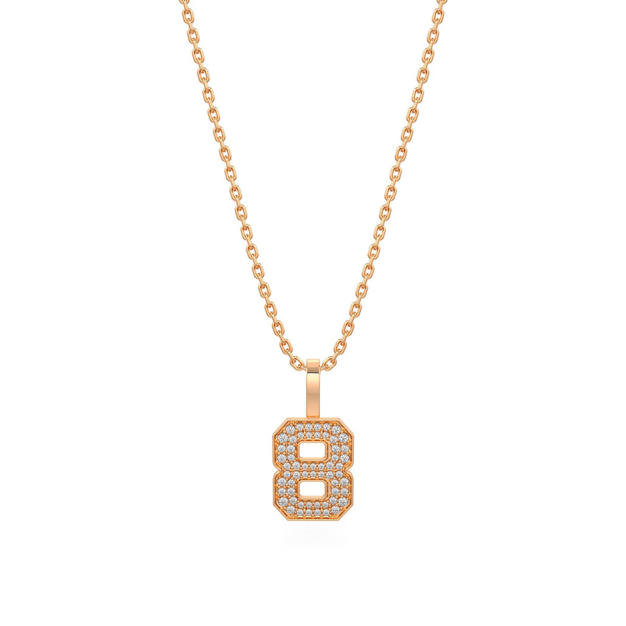 Diamond Number Pendants