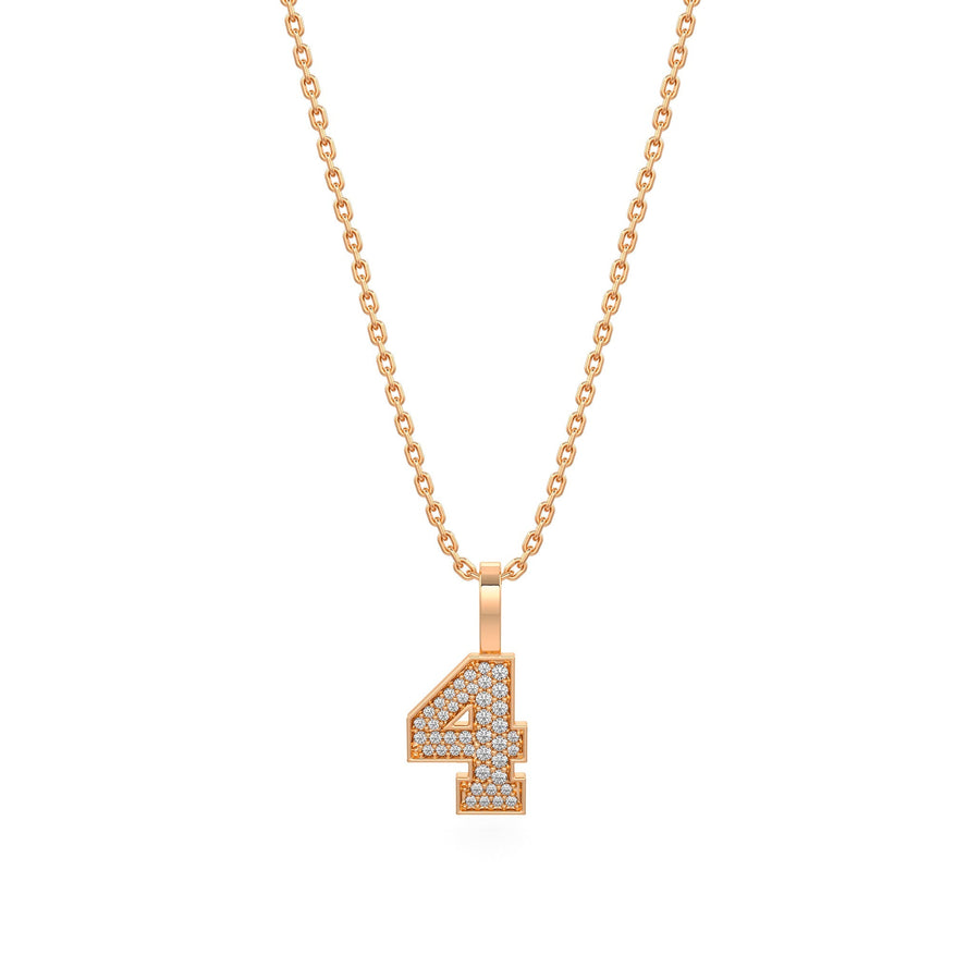 Diamond Number Pendants