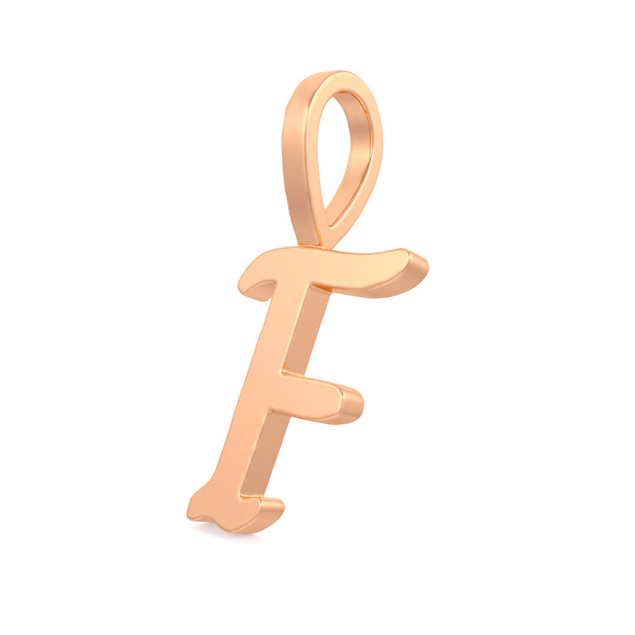 Cursive Gold Initial A