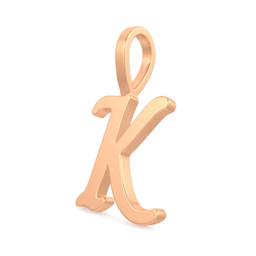 Cursive Gold Initial A