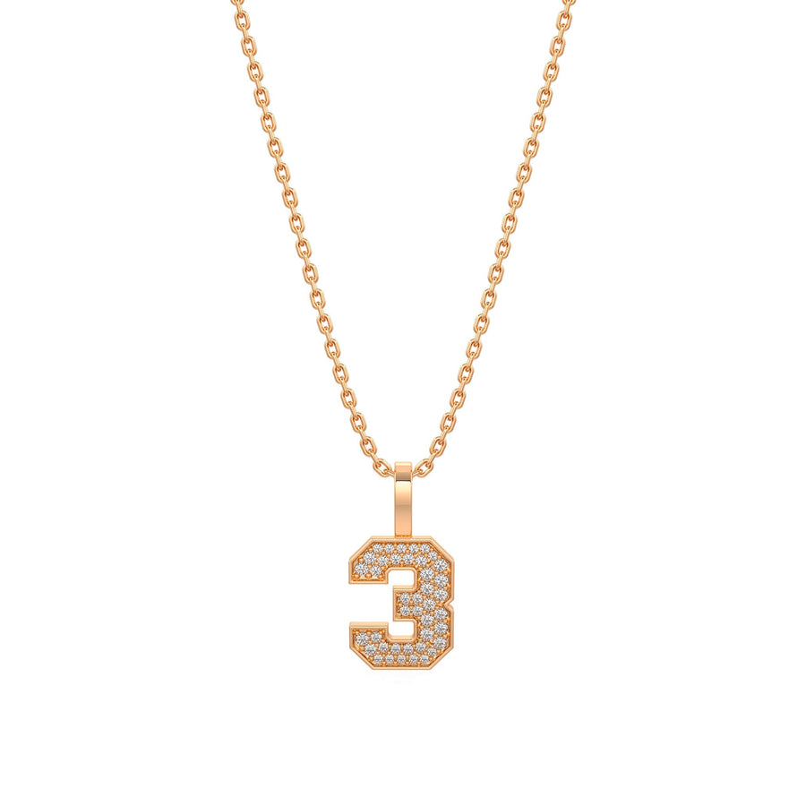 Diamond Number Pendants