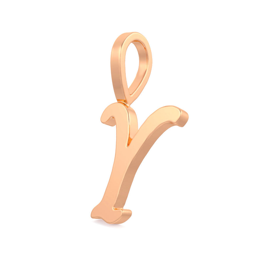 Cursive Gold Initial A