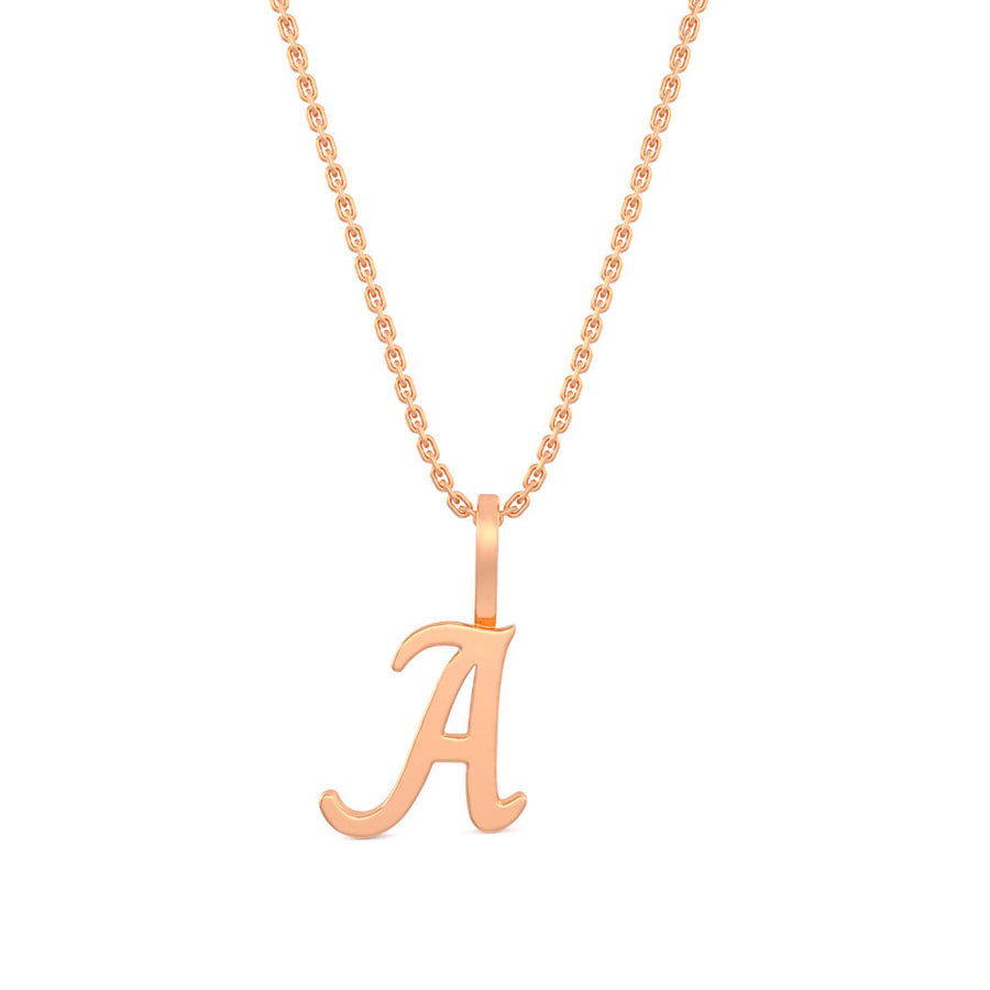 Cursive Gold Initial A