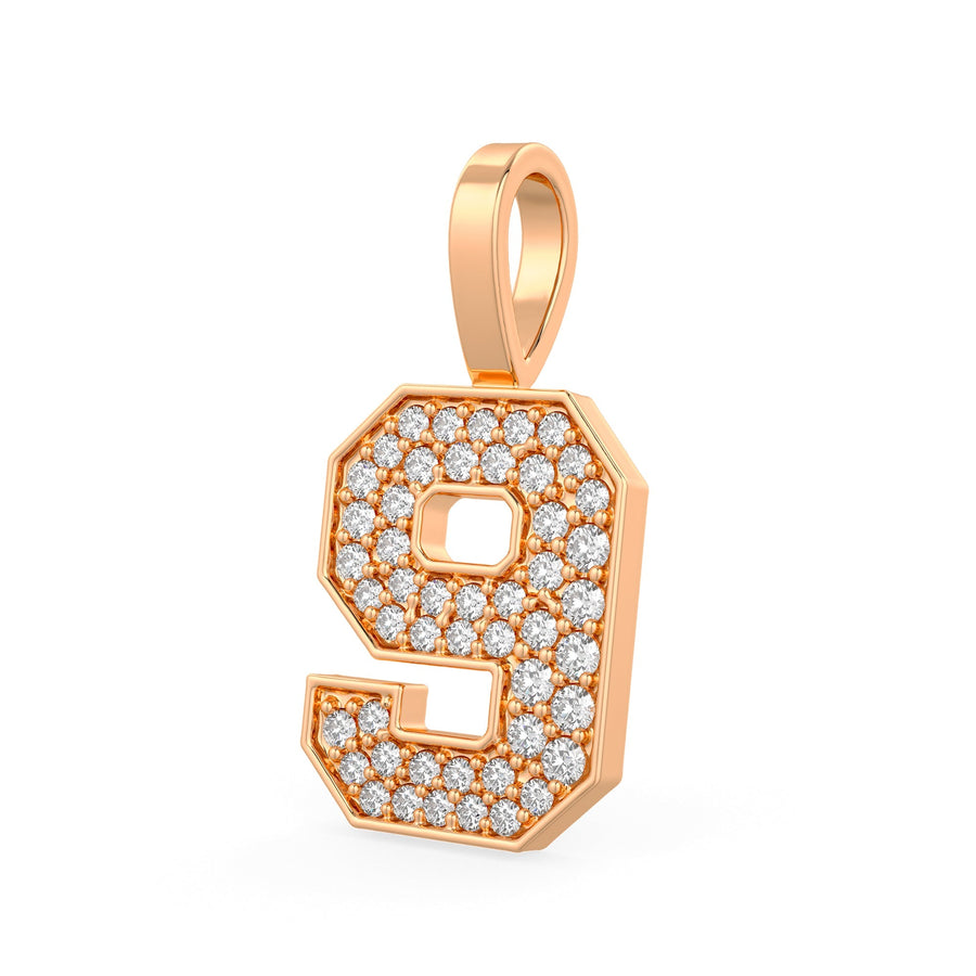 Diamond Number Pendants